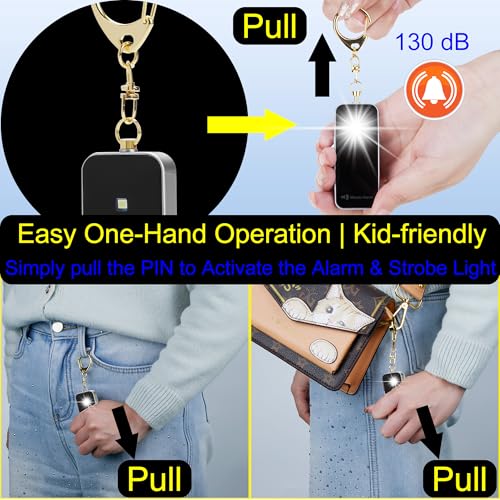 Ultrathin Personal Alarm Waterproof Replaceable Battery Strobe Light - color: Black