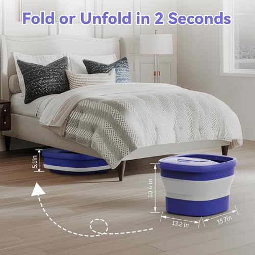 Collapsible Foot Spa with Heat, Remote,Timer, and Massage - color: Purple
