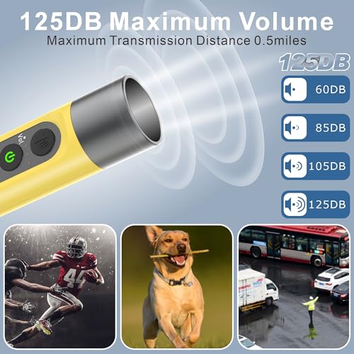 Electronic Whistle Highest IPX5 Maximum Sound 125db Battery 1000mAh Blue for Coaches Teacher, Sports Whistle - color: Yellow
