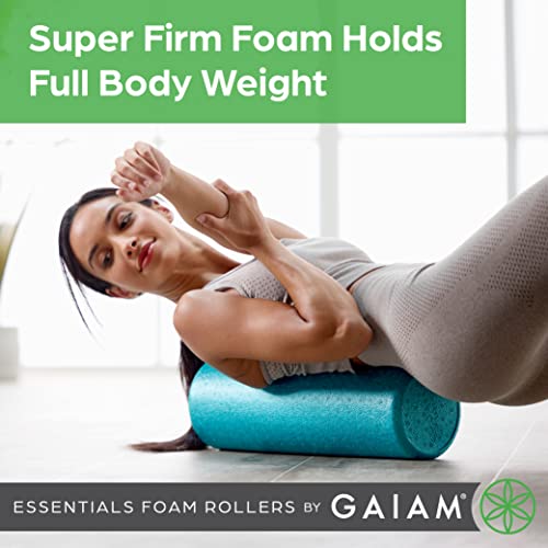 Gaiam Essentials Foam Roller, High Density Firm Deep Tissue Muscle Massager for Back Pain & Sore Muscles - color: 18-inch | Black