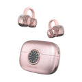 A80 Open Ear Earbuds, Clip On Wireless Headphones with Microphone - color: RoseGold