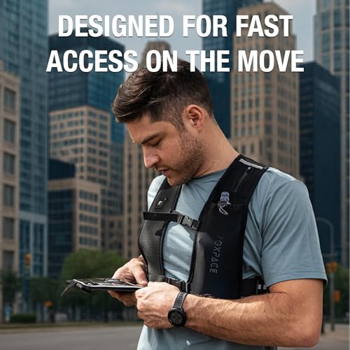 Running Vest for Women Men - Hydration Vest Water Bottle - Breathable Adjustable Backpack for Hiking Marathon - Waterproof Phone Pocket - Reflective Lights Up Rechargable Vest for Night Running