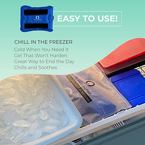 Reusable Knee Gel Pack with Elastic Straps - Gel Ice Pack for Knee, Joint, Elbow and Arm - Flexible Cold Packs for The Whole Family - Soft Ice Pack for Versatile Wrap and Convenient Use - 1 Pack Blue - style: Knee Gel Ice Pack