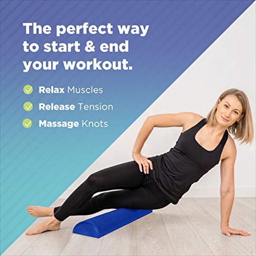 Bean Products High Density Half Round Foam Roller 12" for Physical Therapy - size: 12" Half Roller