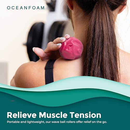 Oceanfoam Massage Ball Roller, Lacrosse Ball Massage Therapy, Hot Pink, 3pk - color: Pack of 3 (Hot Pink)