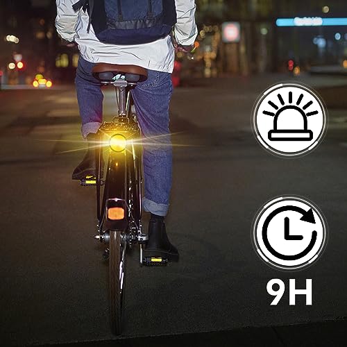 LE228 (Mini) — Amber LED USB Rechargeable Strobe Beacon | Selectable Rotation & Flash Modes | Strong Magnetic Base for Car • Truck • Emergency • Construction | Energy Class A++ - color: Amber