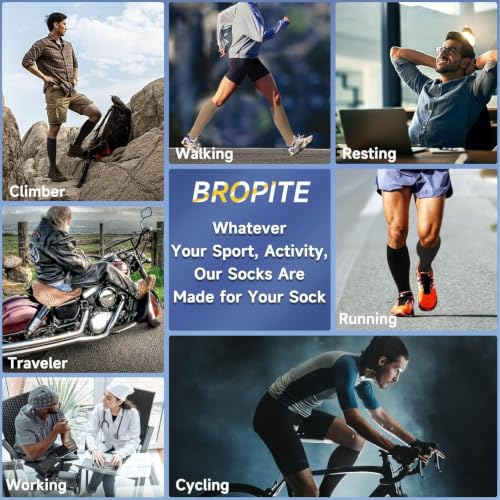 bropite Zipper Compression Socks Women & Men |15-20mmHg open Toe knee high - color: C-black/Nude, size: Small-Medium