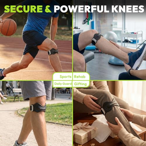 HANDBODE Patellar Tendon Support Strap, Knee Brace for Men & Women, 2 Pack