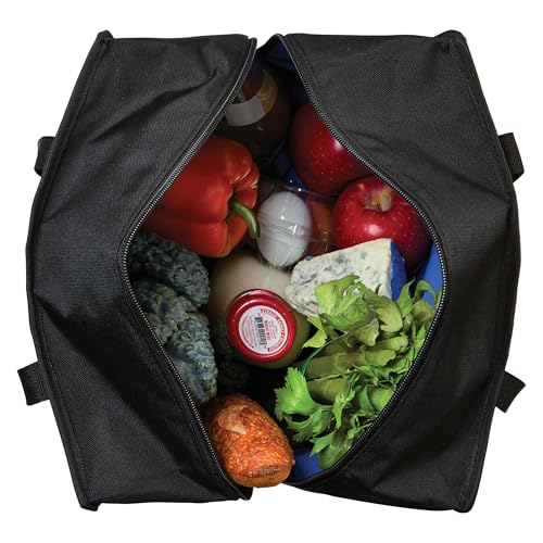 PackIt Freezable Grocery Tote 13 L Capacity, Black - color: Black
