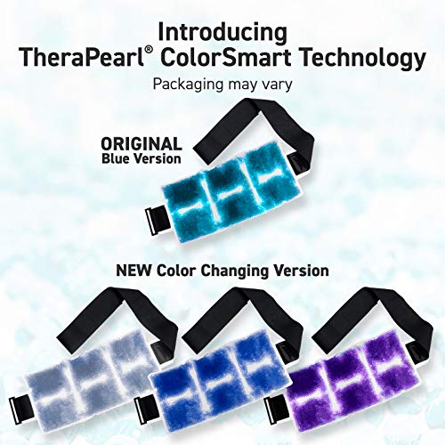 TheraPearl Reusable Hot Cold Pack for Back, Reusable Back Wrap with Strap & Gel Beads, Best Ice Bag for Lower Back Pain Relief, Non Toxic Flexible Hot & Cold Compress for Swelling, Sports Injuries