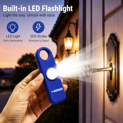 Rechargeable Personal Safety Alarm for Women - color: Navy Blue