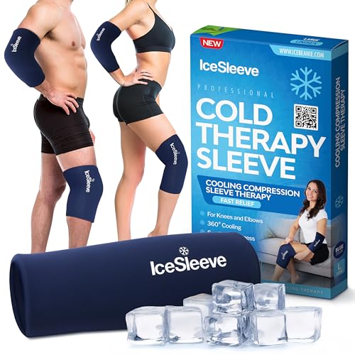 IceSleeve Elbow & Knee Ice Pack Wrap, Cold & Heat Therapy, Blue SM, 1 Pack - color: Blue, size: Small/Medium