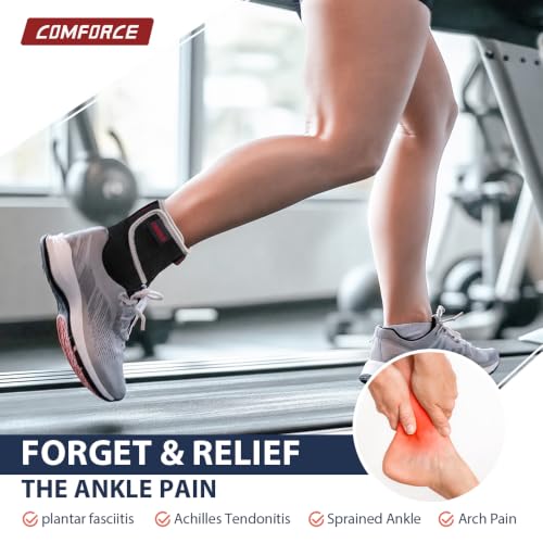 Ankle Brace with Compression Wrap, Ankle Support Sprained Brace - style: Ankle Brace Black
