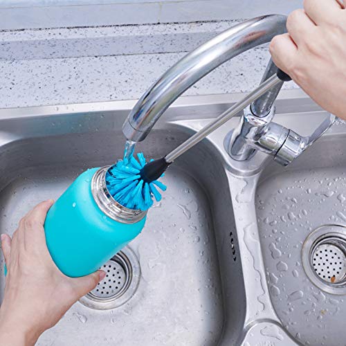 MOSOLAN Stainless Steel Water Bottle Cleaning Scrubbing Brush, 13 in - size: 13 Inch (Pack of 2)