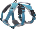 Escape Proof Dog Harness, No Escape No Pull Reflective Dog Harness with Durable Handle, Adjustable Heavy Duty Vest for Small Medium Large Dogs, Walking and Training (Blue,L) - color: Blue, size: L (Pack of 1)