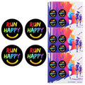 Suncalla 12pcs Race Bib Clips, Runner Race - color: Black, style: Smile
