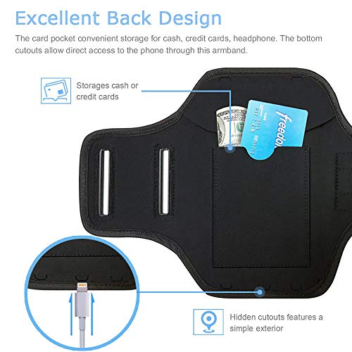 Running Armband for iPhone 17/16/15/14/13 Pro Max, Plus, Air‌ (Black) - color: Black