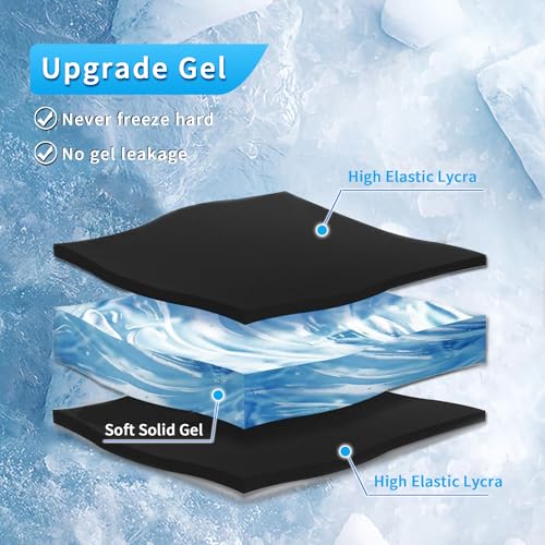 Ankle Ice Pack Wrap for Swelling, Reusable Foot Heel Gel Ice Pack for Injuries Sprained, Hot Cold Therapy Sock Compression for Plantar Fasciitis Pain Relief, Achilles Tendonitis - style: Ankle-Black