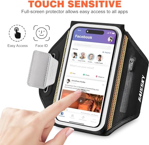 Running Armband 3D Design Sweat Resistant Running Phone Holder Up to 6.9" - color: Running armband,6.9"