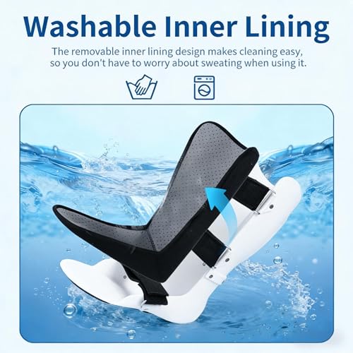 Walking Boot for Broken Foot - Medical Fracture Boot for Toe & Ankle Injuries-Breathable Stabilizer for Men Women (White, Split Mid Size Model, Right) - size: Split Mid Size Model