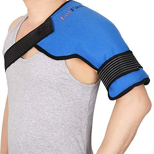 LotFancy Shoulder Ice Pack Wrap, Rotator Cuff Cold Hot Therapy, Reusable