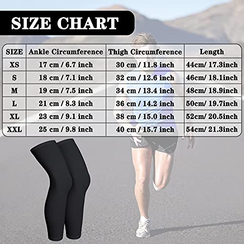 Skylety Compression Leg Sleeves Men Women - color: Black and Blue, size: Medium