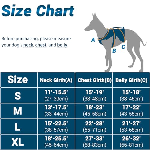 Escape Proof Dog Harness, No Escape No Pull Reflective Dog Harness with Durable Handle, Adjustable Heavy Duty Vest for Small Medium Large Dogs, Walking and Training (Blue,XL) - color: Blue, size: XL (Pack of 1)