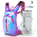 Nepest Hydration Pack Backpack with 2L Water Bladder Reflective Lightweight - color: Holographic - Pink