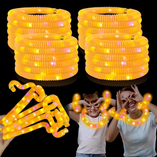 12-24 PCS Orange Glow Sticks Halloween Party Favors Toys for Kids Adults - style: Orange