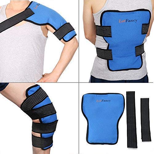 LotFancy Shoulder Ice Pack Wrap, Rotator Cuff Cold Hot Therapy, Reusable