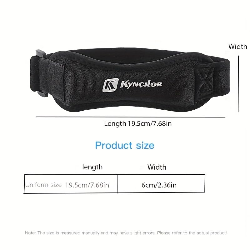 Patella Knee Brace Strap Lightweight Breathable Compression Support Adjustable for Running Basketball Yoga Jump Rope - color: blue