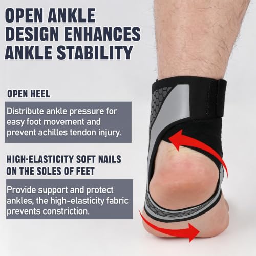 2 PCS Ankle Support Brace, Adjustable Ankle Support for Women & Men