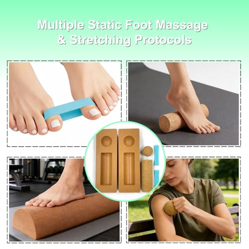 Foot & Ankle Strengthener with Massage Roller 4-in-1 Cork Balance Board