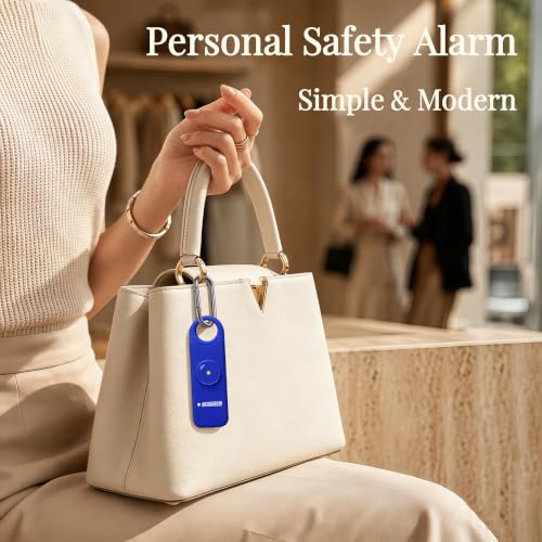 Rechargeable Personal Safety Alarm for Women - color: Navy Blue