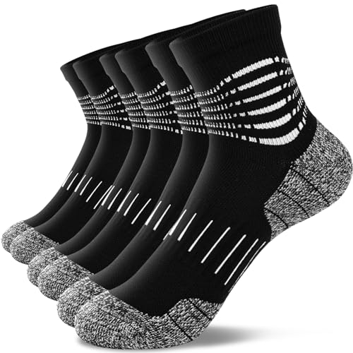 IRAMY Ankle Compression Socks for Men Plantar Fasciitis Relief 3/5 Pairs - color: N‑black(3 Pairs), size: X-Large