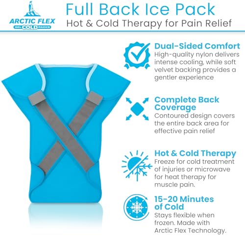 Artic Flex Large Ice Pack for Back - Full Back Ice Pack Wrap for Pain