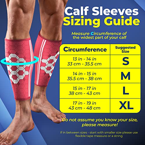 Sparthos Calf Compression Sleeves, Shin Splint Relief Men, Women - Pink-M - color: Flamingo Pink