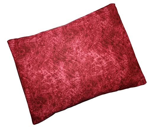 Microwavable Corn Filled Heating Pad and Cold Pack/Washable 100% Cotton Cover (Etched - Burgundy, 7.5in W x 11in L) - size: 7.5in W x 11in L, style: Etched - Burgundy