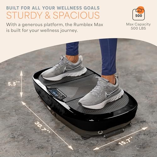 Lifepro Rumblex 4D Vibration Plate Exercise Machine with 7 Training Modes - color: Black, size: Max