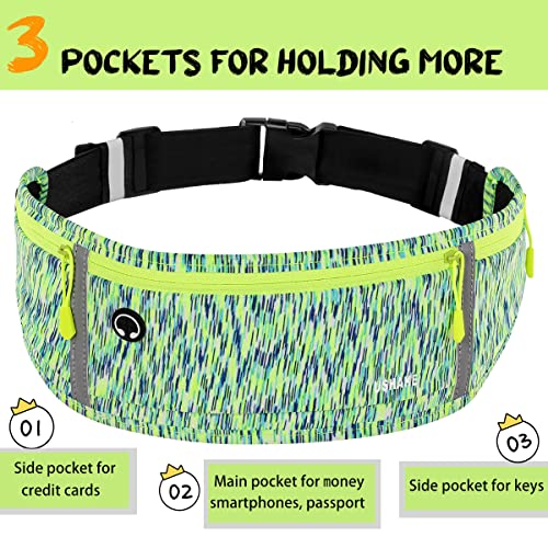 USHAKE Slim Running Belt, Bounce Free Fanny Pack Phone Holder - color: Green
