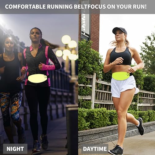 Running Fanny Pack Whole Bag Reflective, Running belt for Women &Men,Sweatproof Phone Holder Workout, Running Waist Pack(yellow) - color: yellow