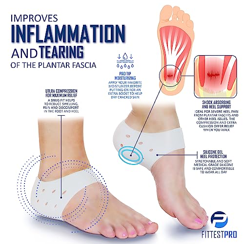 Plantar Fasciitis Foot Pain Relief 14-Piece Kit – Premium Planter Fasciitis Support, Gel Heel Spur & Therapy Wraps, Compression Socks, Foot Sleeves, Arch Supports, Heel Cushion Inserts & Grips - style: S/M