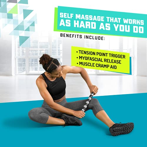 Elite Massage Roller Stick Targets Sore, Tight Leg Muscles to Prevent Cramps and Release Tension. It's Sturdy, Lightweight, Smooth Rolling and Thankfully This Lifesaver has Comfortable Handles.Green - color: Green