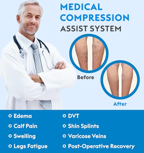 MGANG Knee High Compression Stockings for Men and Women, Closed Toe - color: Knee High Closed Toe Beige, size: Medium