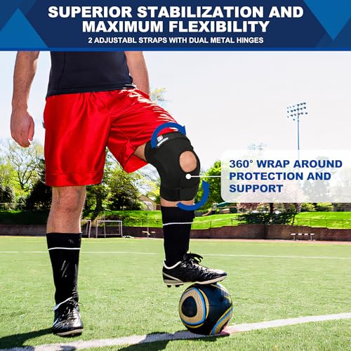 T TIMTAKBO Large Hinged Knee Brace with Side Stabilizers for Men & Women - size: Large