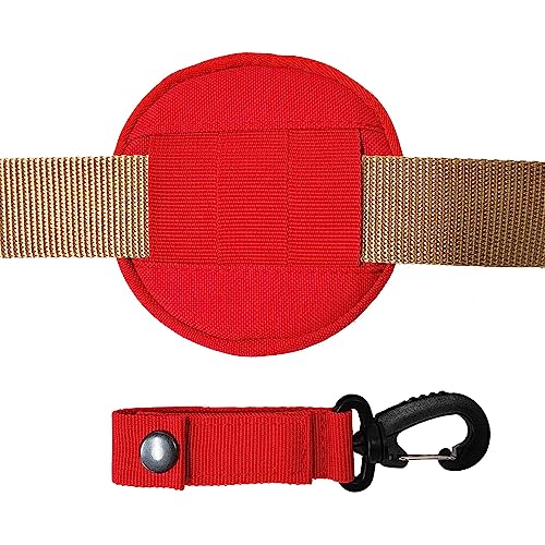 1000D Laser Cut Coin EDC Pouch Change Purse Tactical Round Zipper Bag - color: RED SET 1