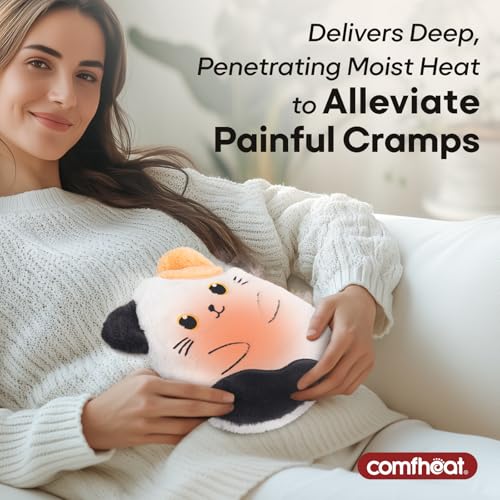 Cat Microwave Heating Pad for Period Cramps, Moist Heat Pack - style: Calico Cat