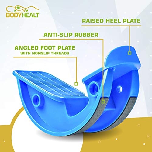 BodyHealt Foot Rocker, Calf Stretcher - Achilles Tendon Stretcher for Foot Exercise. Foot Rocker for Plantar Fasciitis, Achilles Tendonitis & Tight Calf Pain. Foot Stretcher & Calf Roller for Muscles