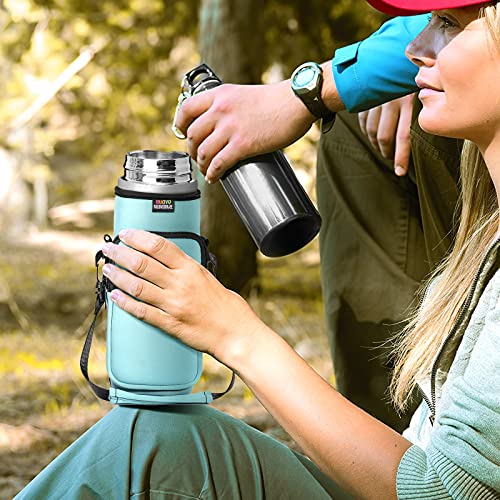 Nuovoware Water Bottle Carrier Bag, 25oz/32oz, Dusty Blue - color: Dusty Blue, size: 25-32 Ounces - Standard
