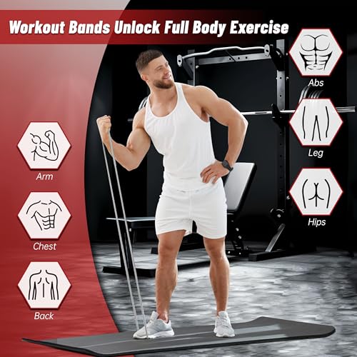 5-Level Resistance Bands for Working Out, Pull Up Assistance Bands - color: Gray Gradient